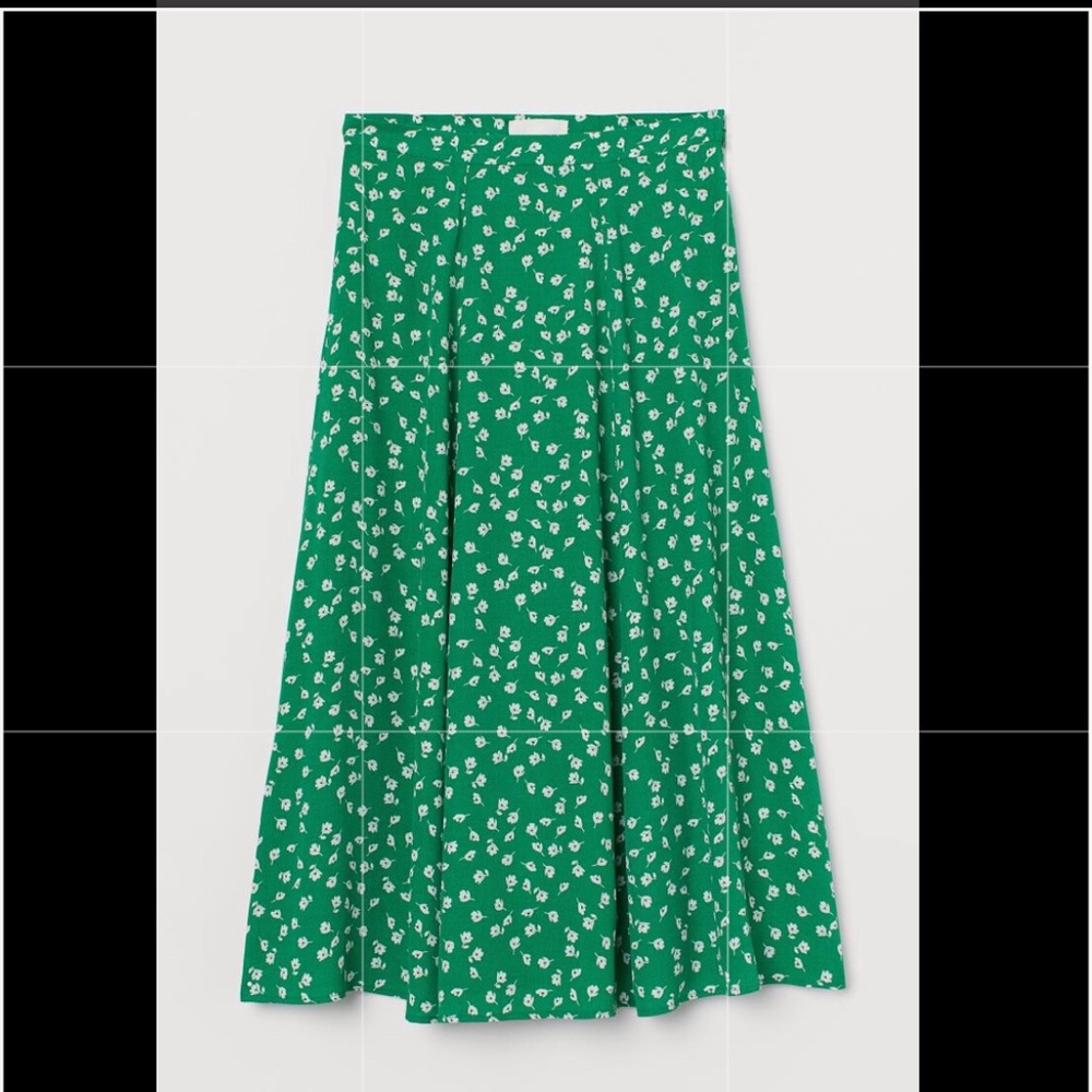 H&M floral midi skirt
